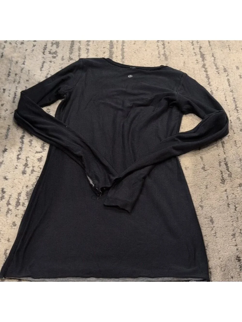 Lululemon Every Yogi Long Sleeve Wee Stripe White Black / Black